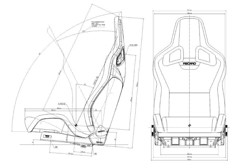 Чертеж сидения. Чертеж сидение Recaro. Чертеж кресел Recaro. Recaro Sportster Dimensions. Чертежи для сиденья рекаро.