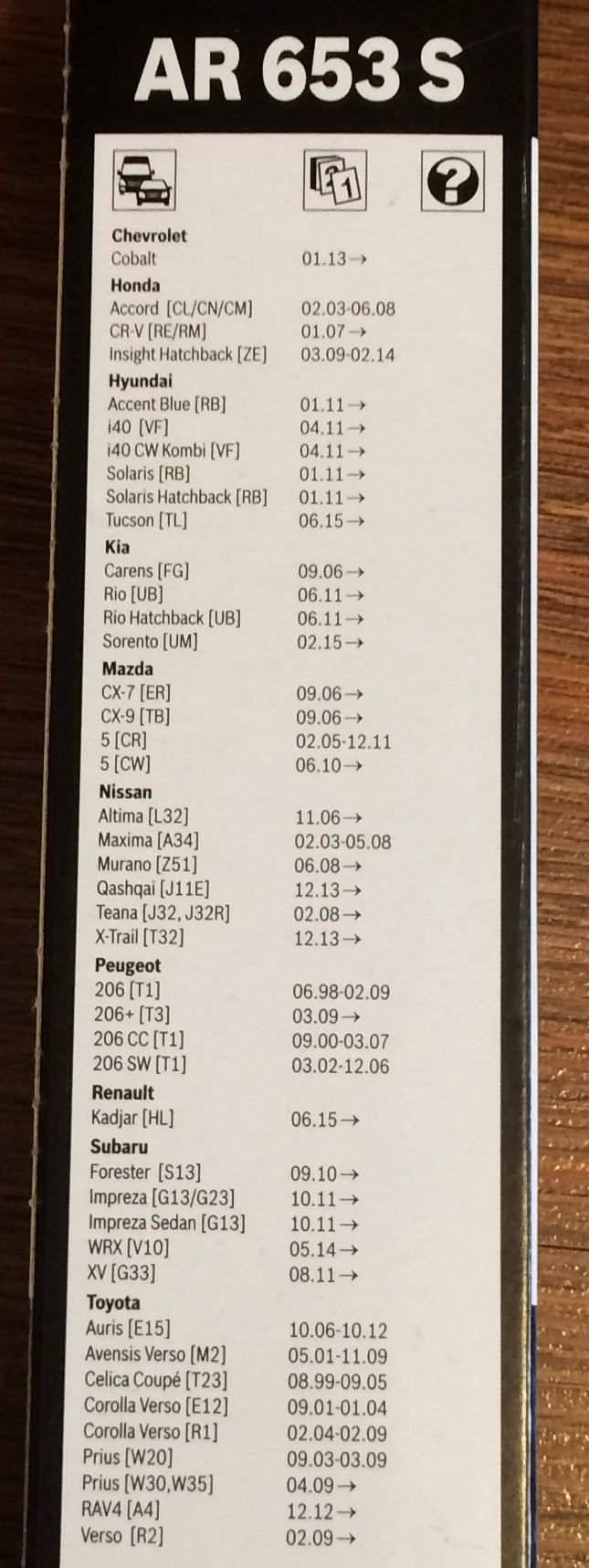 Рекомендовано в том числе и для Hyundai Solaris — Hyundai Solaris Hatchback. Запчасти на фото: AR653S, Q90003, 10061012, 090101