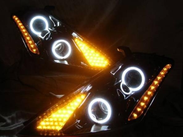 Nissan Murano Z50 - замена линз на Hella 3R, установка ДХО Philips DayLightGuide DRL