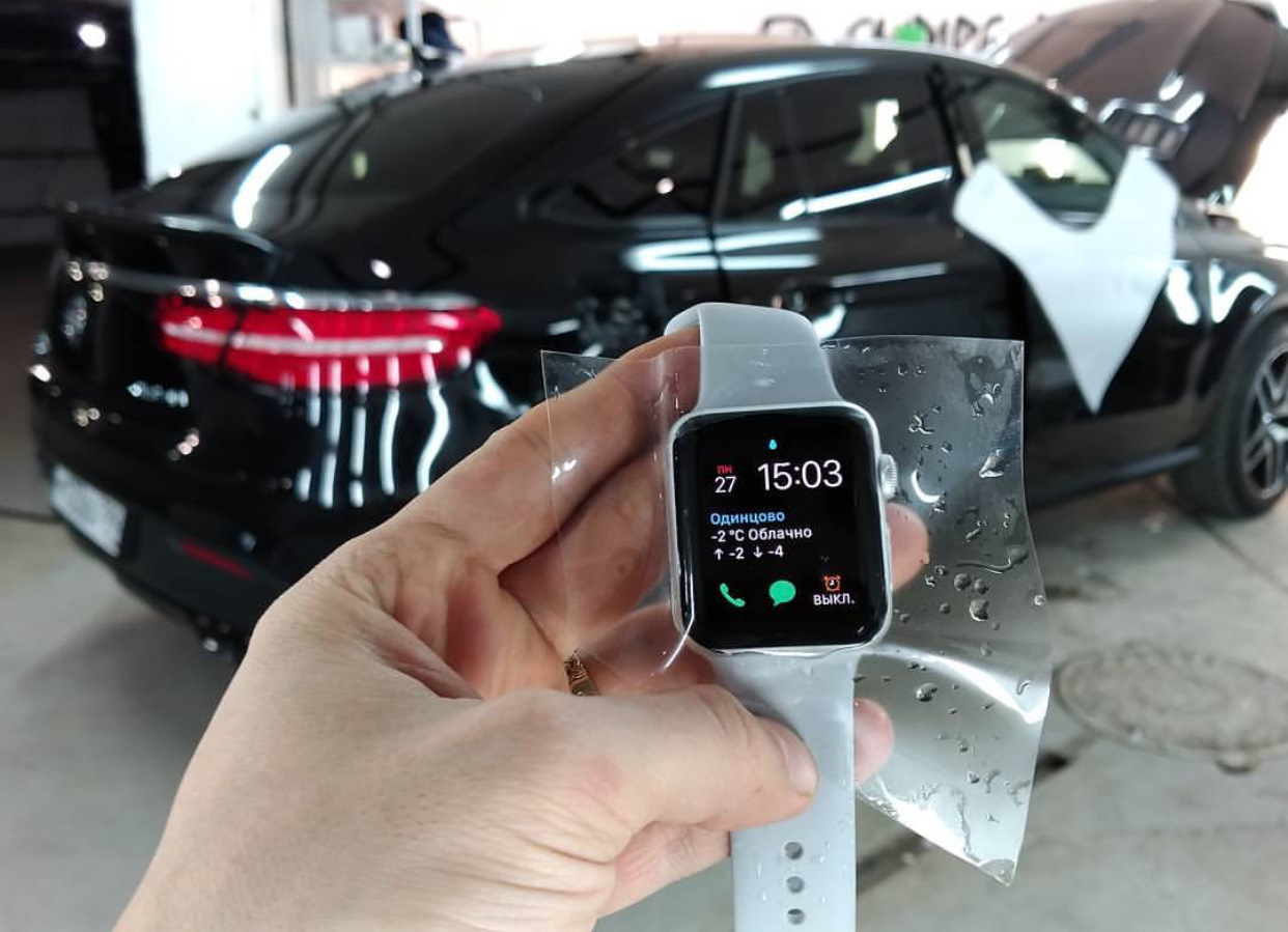 Empire detailing. Полиуретановая пленка на Apple watch.