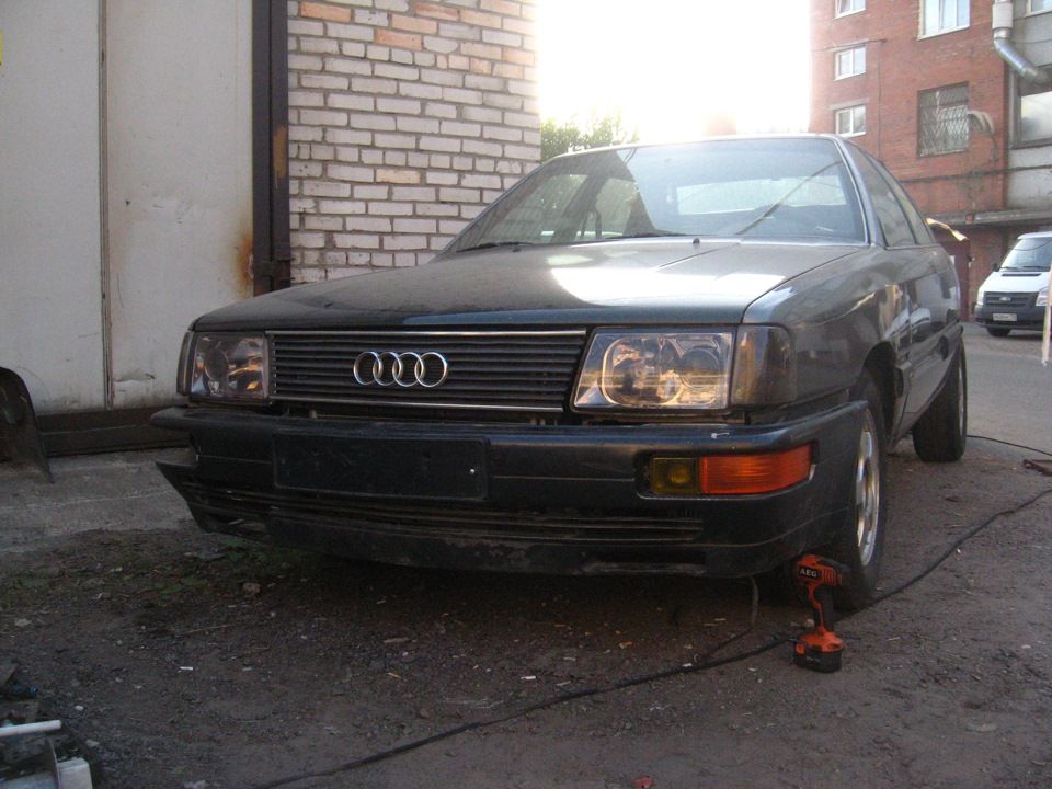 Передний бампер ауди 100 с3 тюнинг Примерка бамперов от V8 и 200 20V - Audi 100 (C3), 2,8 л, 1985 года стайлинг DRI