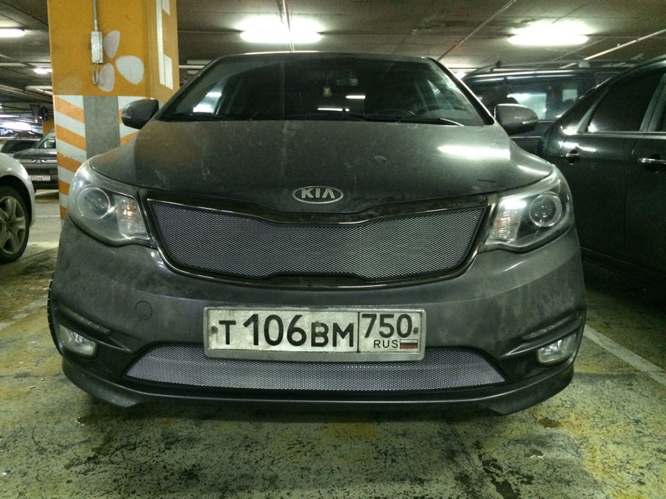 рештка радиатора. установка — KIA Rio (3G), 1,6 л, 2015 года | тюнинг ...