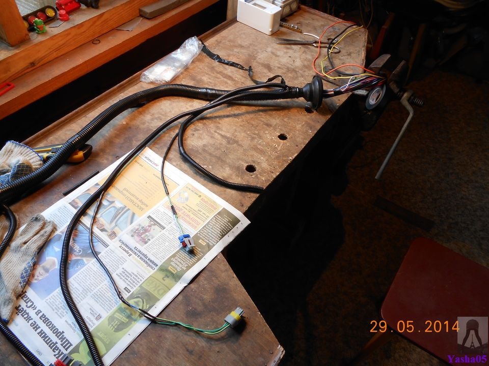 Удлиненная проводка. Удлинение косы ЭБУ. DAF 95 проводка ЭБУ под кабиной.