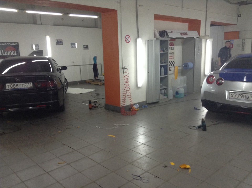 Задние фонари во мраке ночи. — Honda Accord (7G), 2,4 л, 2007 года ...