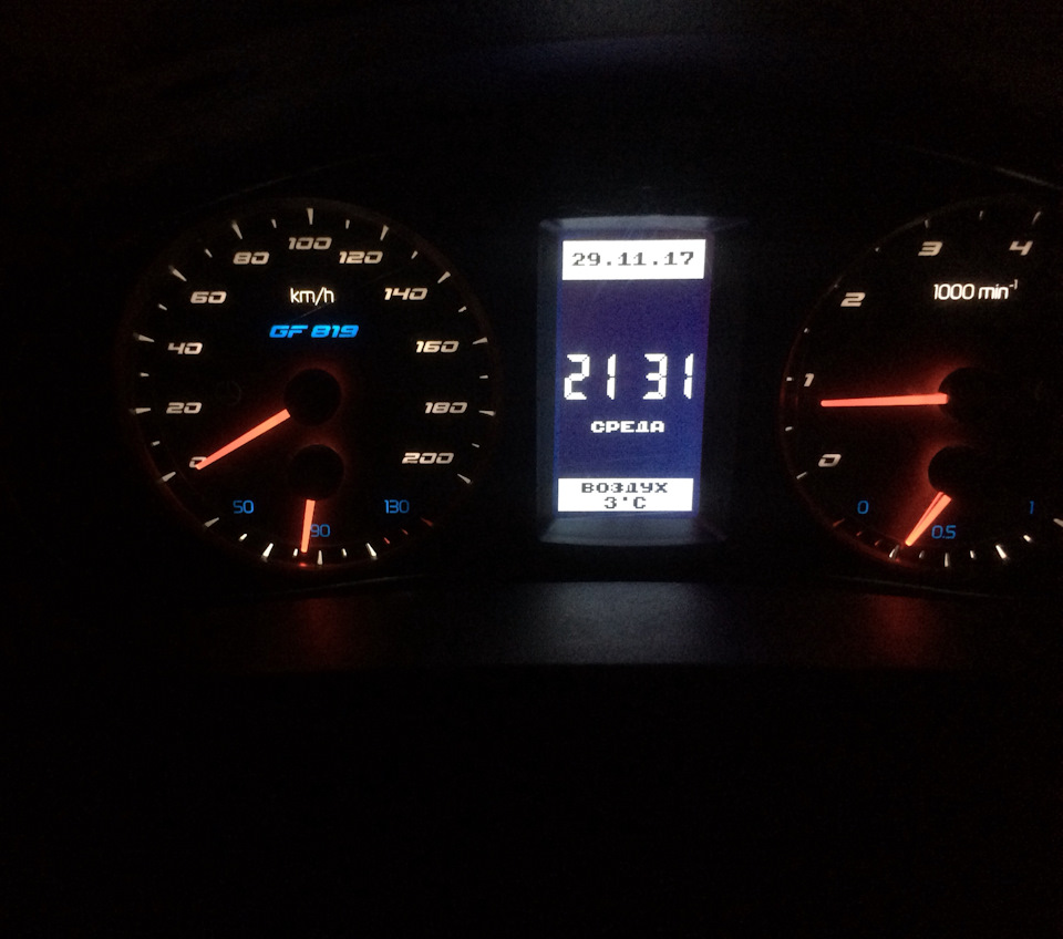 Тюнинг щиток приборов Гамма GF819 black — Lada 21124, 1,6 л, 2008 года ...