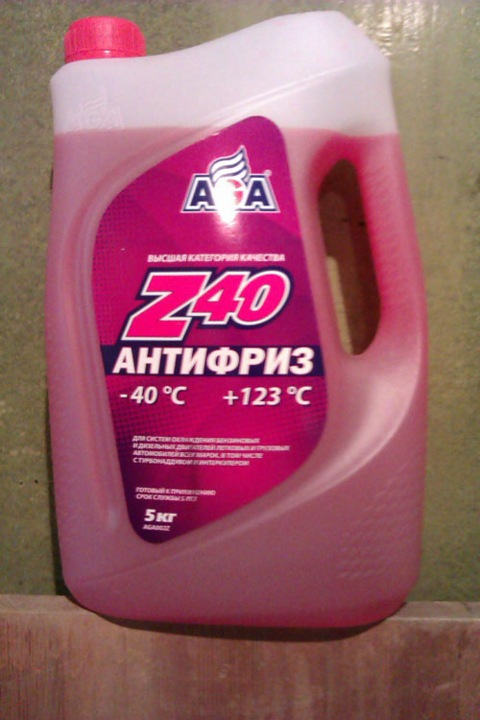 Антифриз AGA z40 — Lada Приора седан, 1,6 л, 2010 года | расходники ...