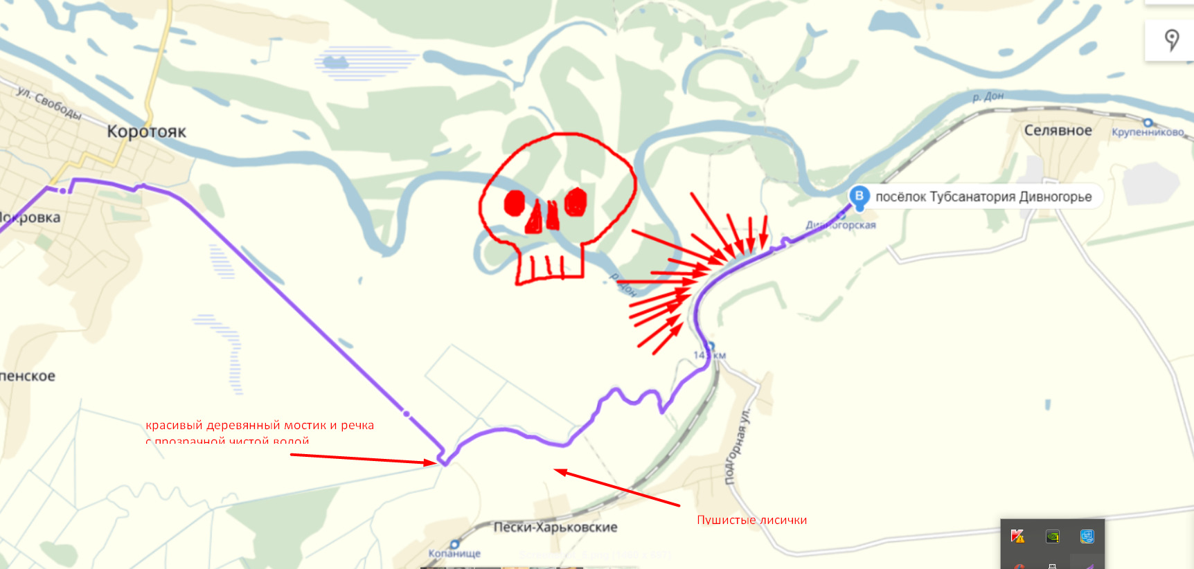 Коротояк воронежская область карта