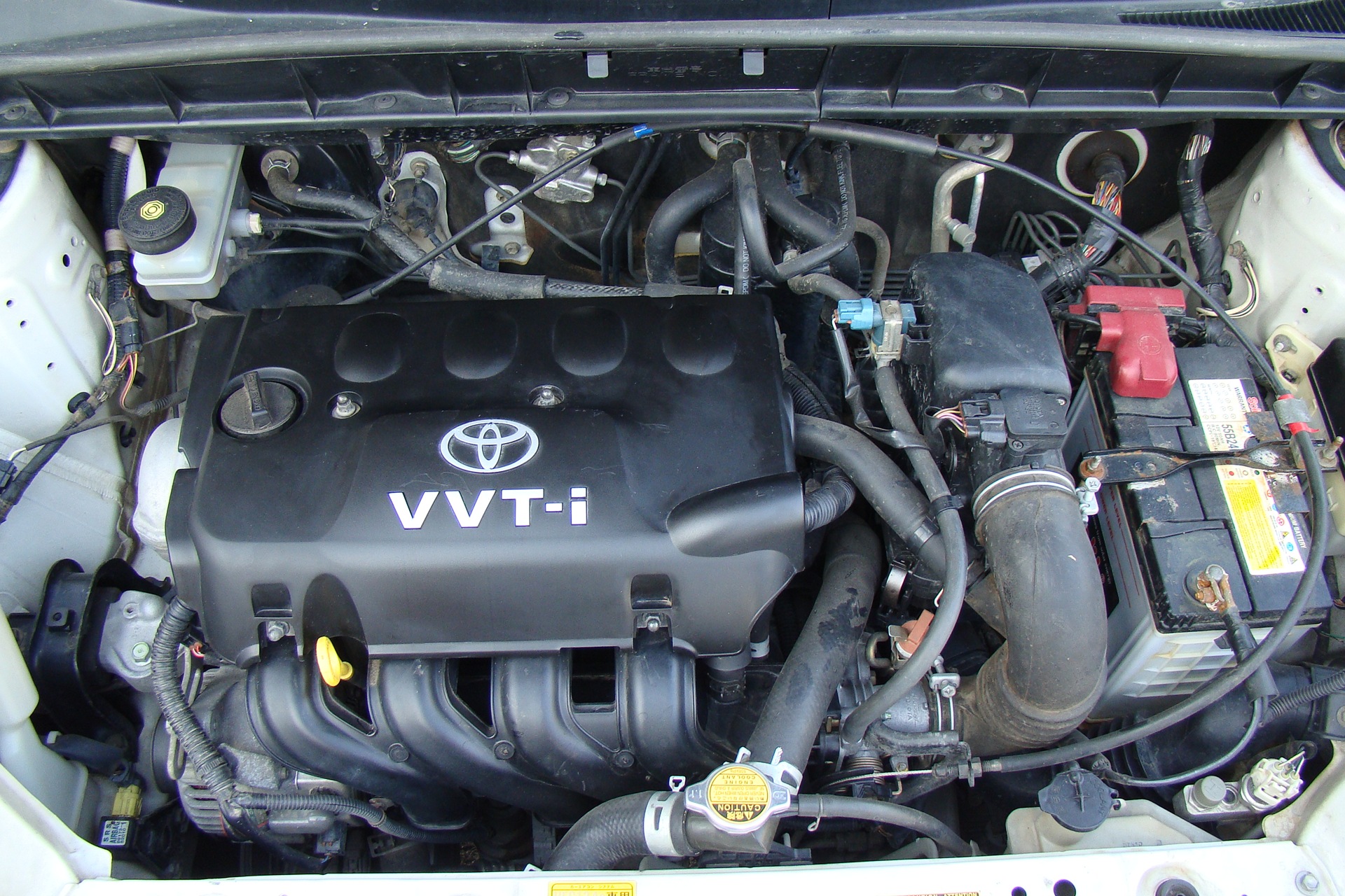 The first cleaning of the engine compartment - Toyota Funcargo 15 l 2000