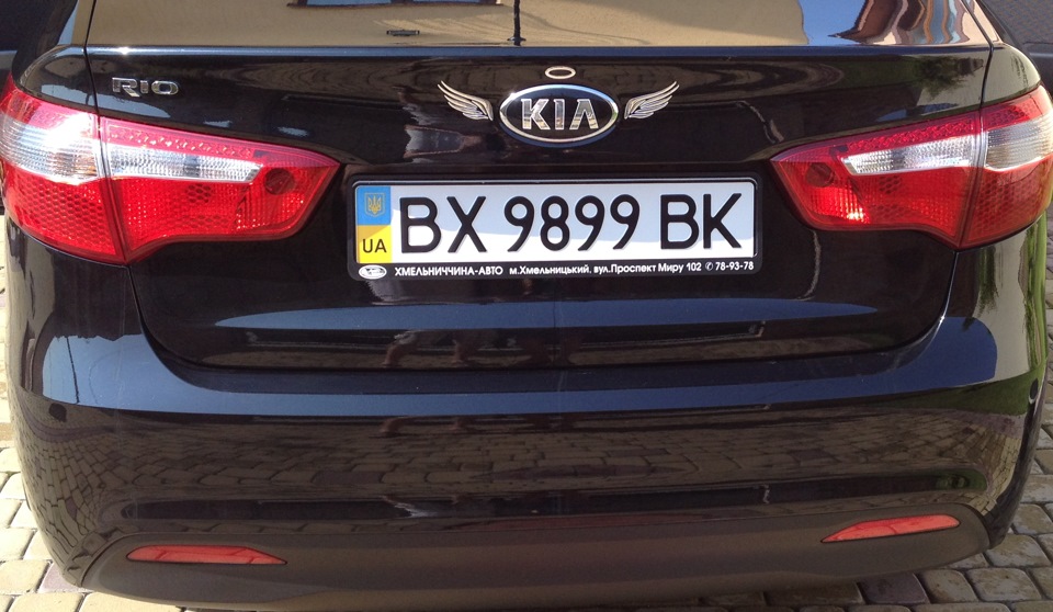Наклейка Ангельские крылышки — KIA Rio (3G), 1,6 л, 2013 года | другое ...