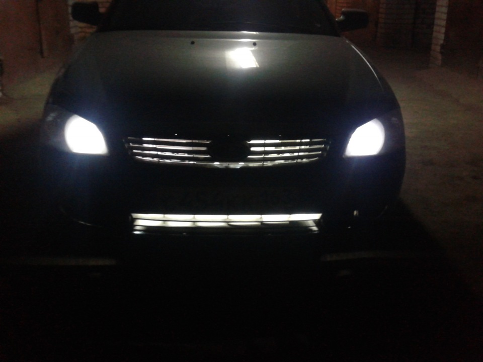 Подсветка радиаторной решетки+подсветка решетки противотуманок. — Lada ...