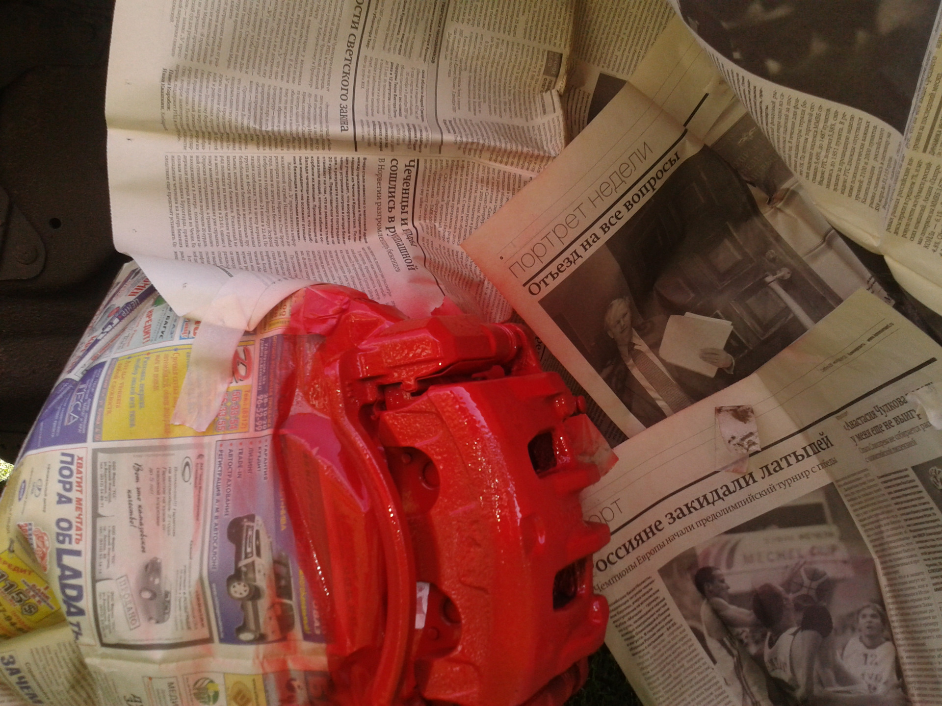 Суппорта в красный — SsangYong Actyon (2G), 2 л, 2012 года | другое ...