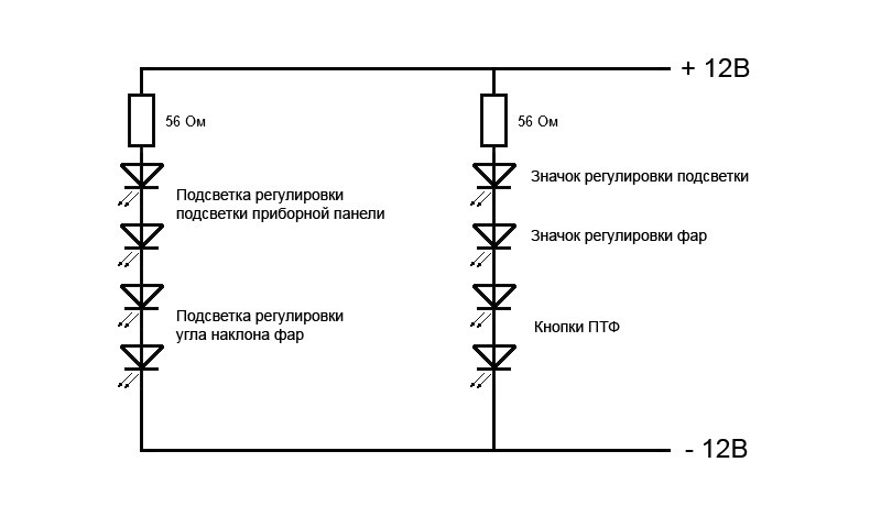 Регулировка подсветки корпуса