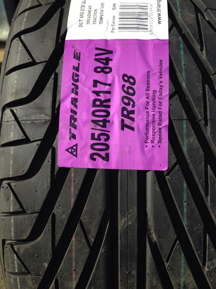 Куплена резина на лето. Triangle tr968 205/40 r17 — бортжурнал KIA Rio ...