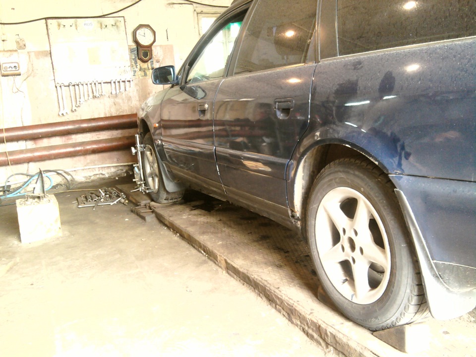 Правильный — Неправильный развал — схождение. — Audi A6 (C4), 2,5 л ...