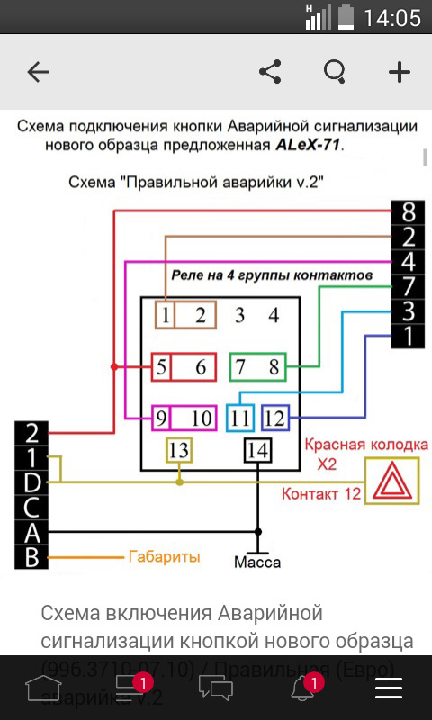 Схема аварийного выключателя. Схема кнопки аварийной сигнализации ВАЗ 2114.