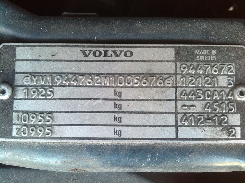 Сборка автомобиля по вин. VIN Volvo 940. Volvo fh12 табличка с VIN. Volvo fh12 VIN номер. VIN номер Volvo s40 на кузове.