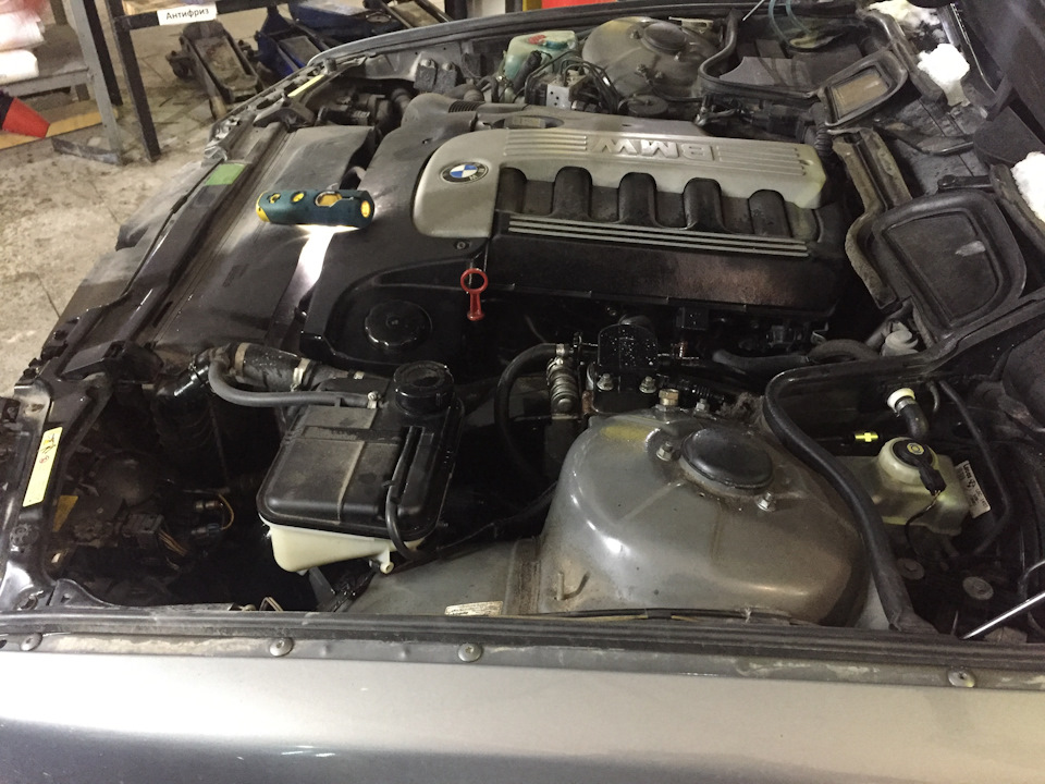 Фонтан из солярки под капотом)) — BMW 7 series (E38), 3 л, 2001 года ...