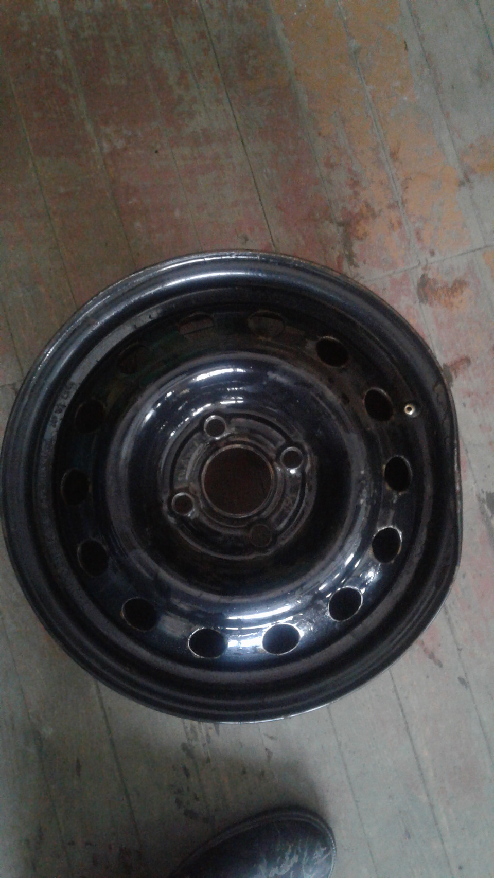 Обкатка штампованного диска — Chevrolet Aveo Sedan (1G), 1,4 л, 2010 ...