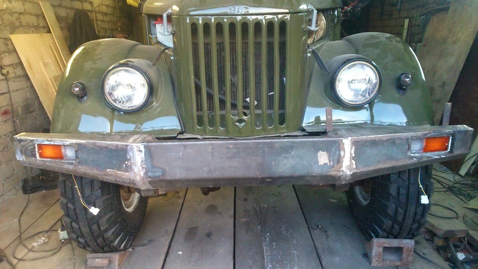 Крепление поворотников от ваз 2106 в переднем бампере — ГАЗ 69A, 2,5 л ...