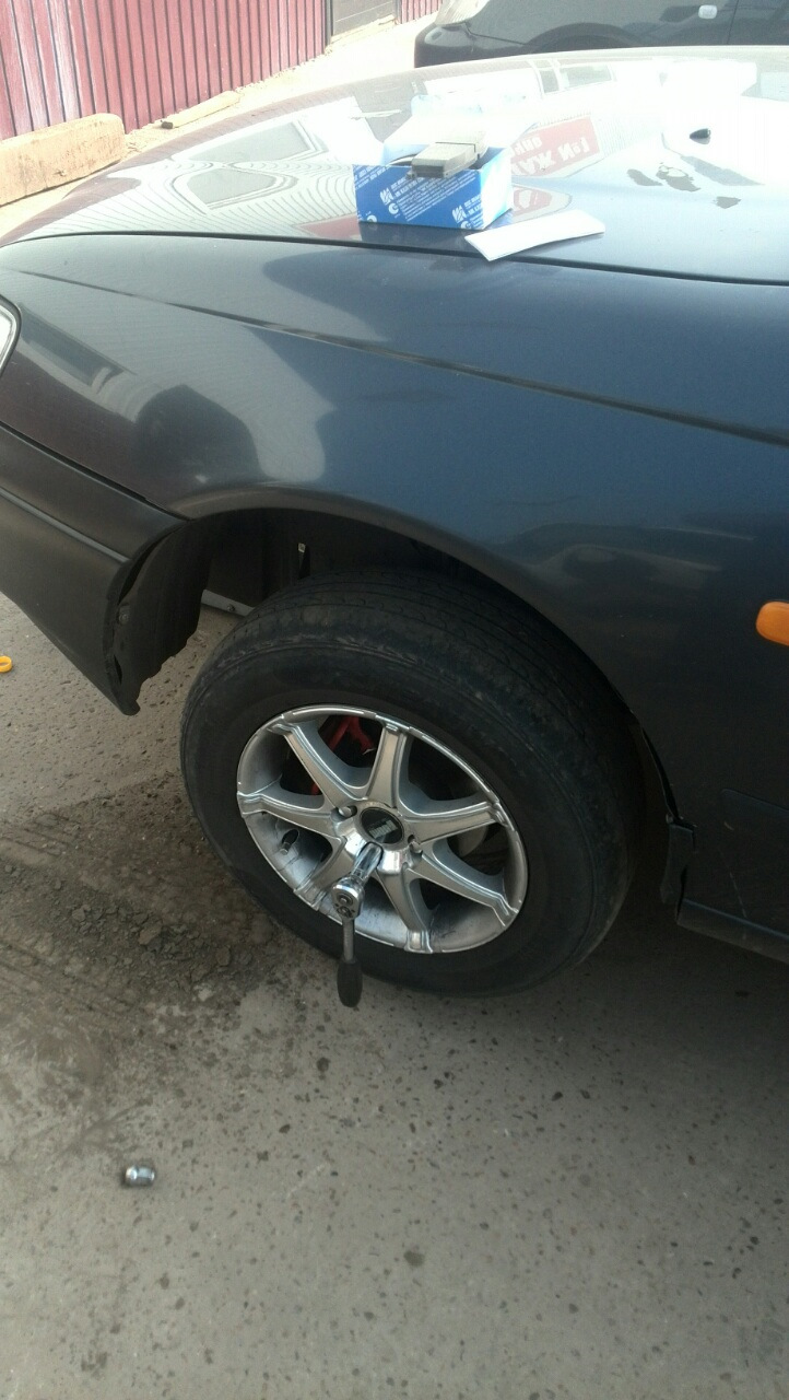 Передние колодки — Toyota Caldina (190), 1,5 л, 1998 года | своими ...