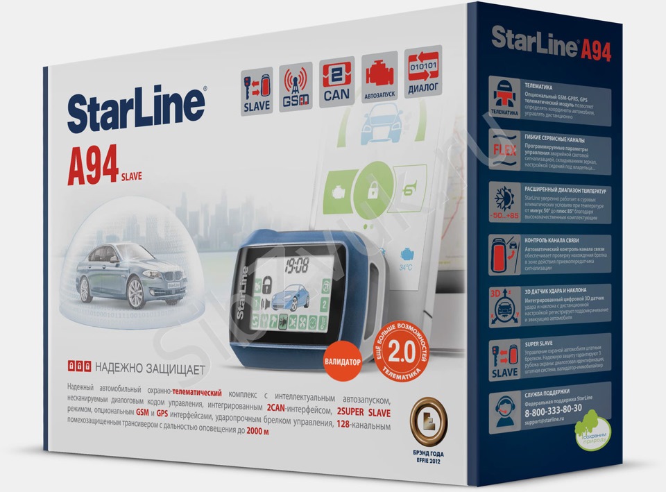 Автосигнализация — StarLine A94 2can slave — Hyundai Grand Santa Fe, 2 ...