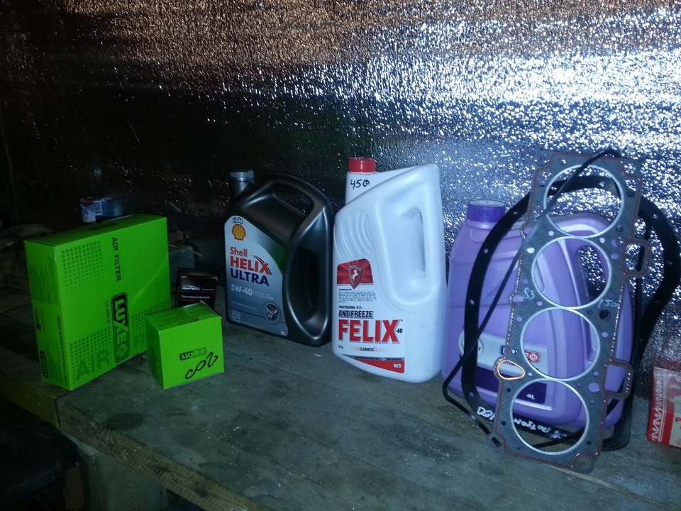 Замена прогоревшей прокладки ГБЦ, замена прокладки крышки клапанов ...