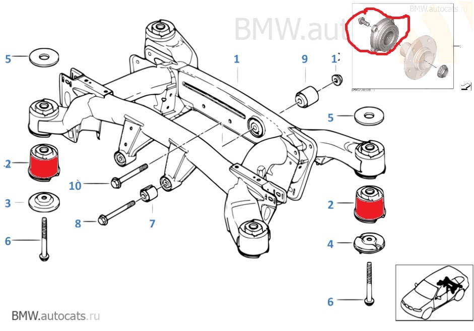 Задняя подвеска bmw e53