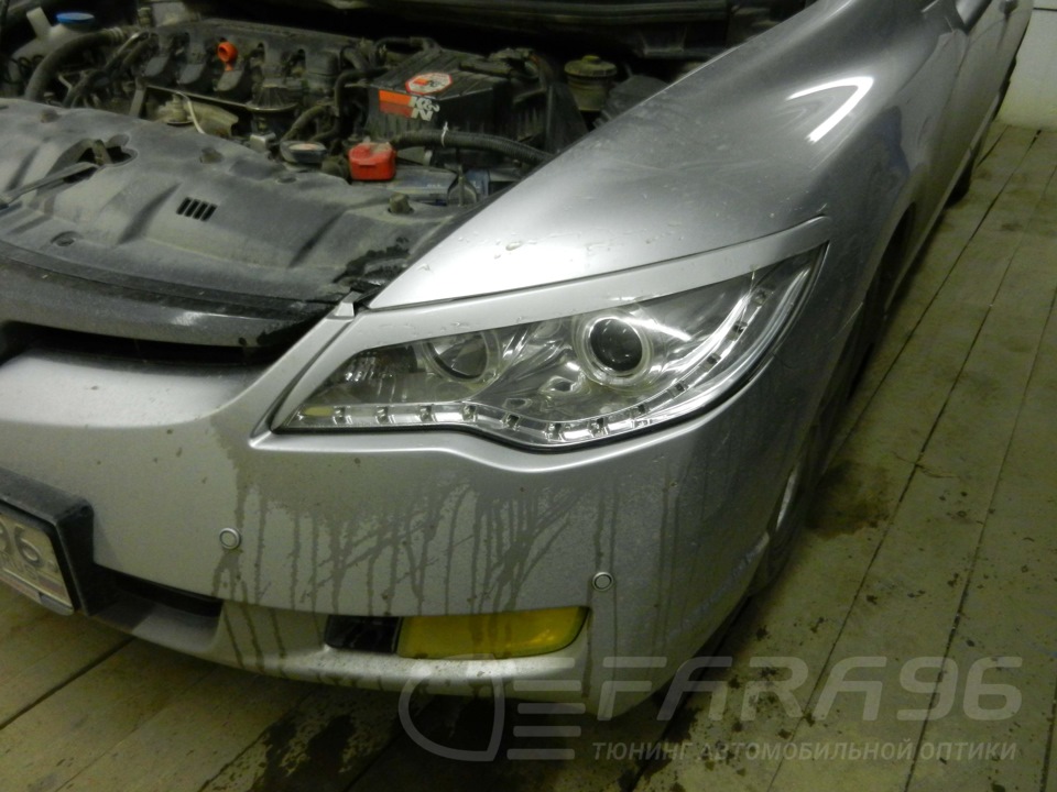 Honda Civic VIII — покраска фар — bikeru2005 на DRIVE2