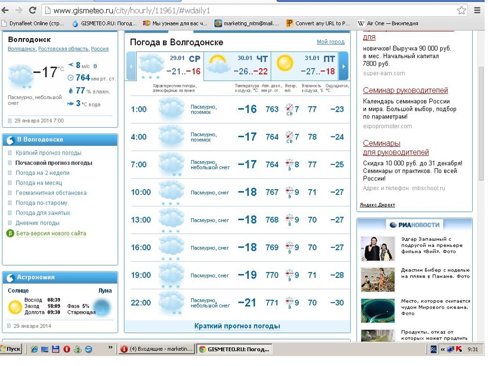 Погода в Волгодонске. Волгодонск климат.