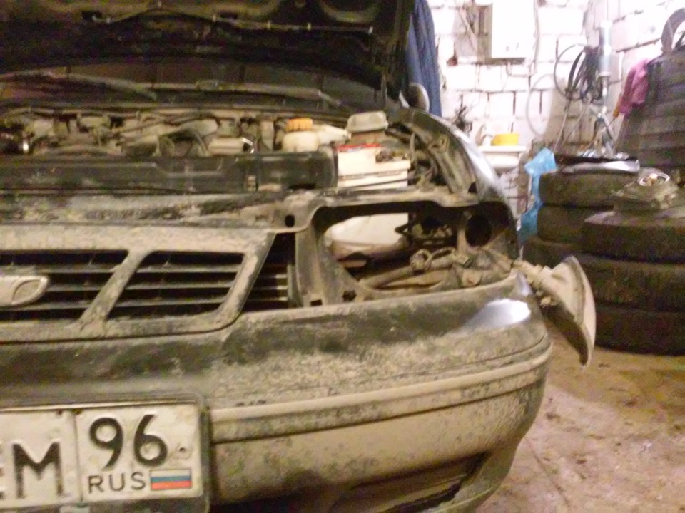 Покрасил фары — Daewoo Nexia (2G), 1,5 л, 2007 года | тюнинг | DRIVE2