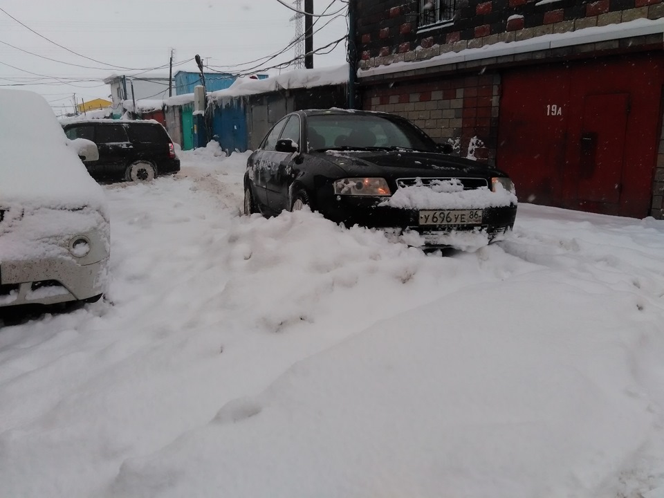 Кайфуем, по снегу мы с тобой кайфуем:) — Audi A6 (C5), 4,2 л, 1999 года ...