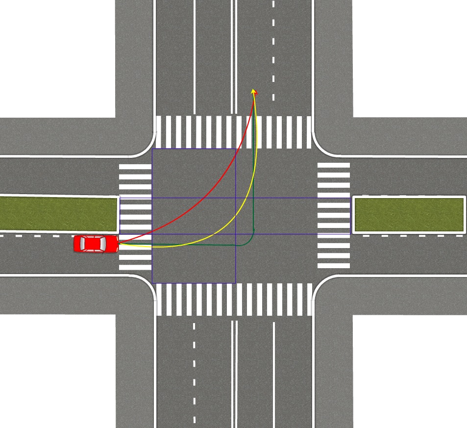 Проезд регулируемых перекрестков поворот налево в картинках
