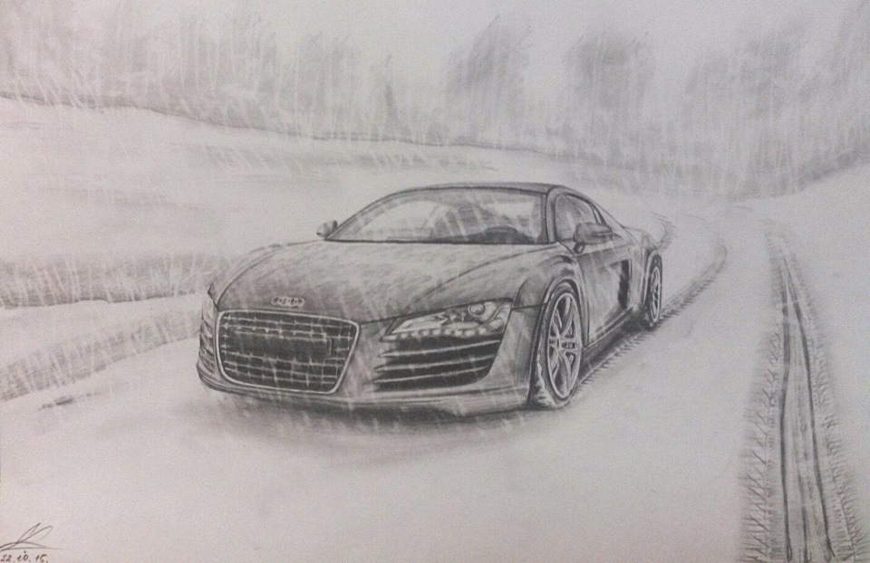 Как нарисовать audi r8