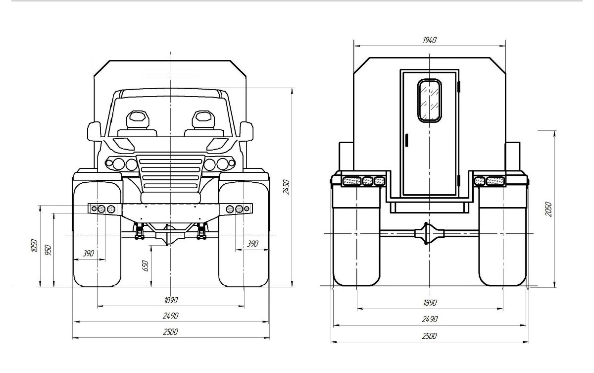 Рама лесника вездехода чертеж