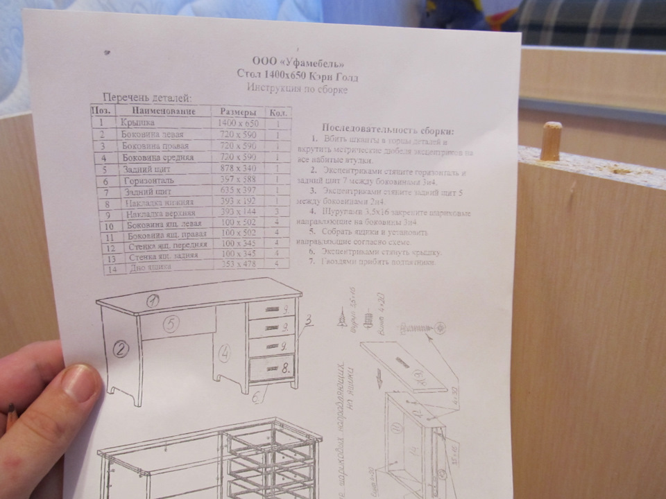 Инструкция по от сборщик мебели