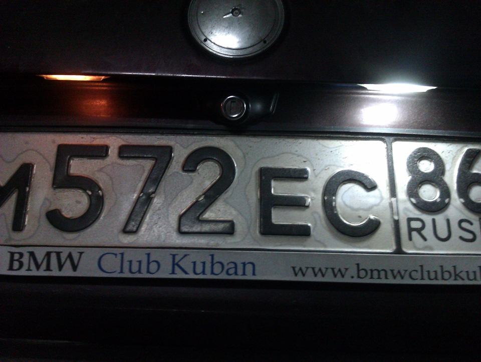 Подсветка номера и багажника — светодиодная — BMW 7 series (E32), 5 л ...