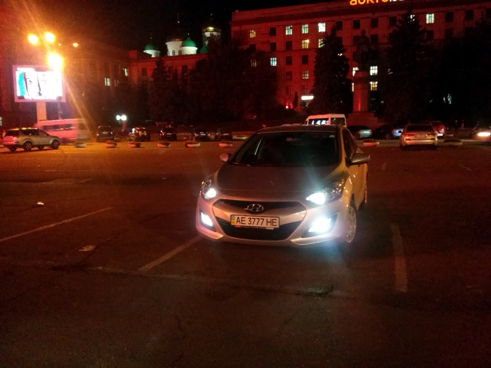 Ночные фото как светят птф с галогенками Silver Star 5000K — Hyundai ...
