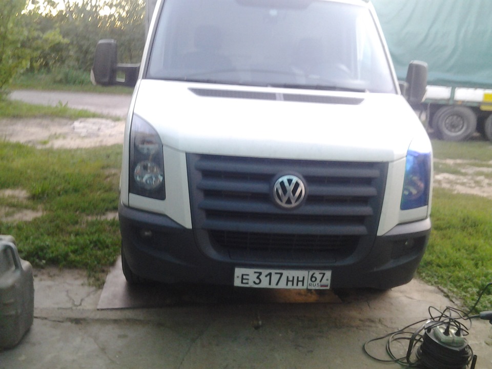 бронь пленка на фары — Volkswagen Crafter (1G), 2,5 л, 2009 года ...