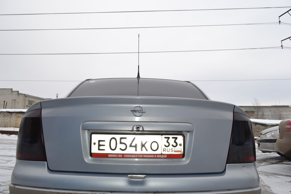 Тонировка задних фар черным лаком — Opel Astra G, 1,6 л, 2001 года ...