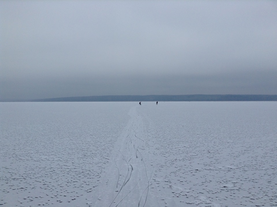 Водохранилище зимой