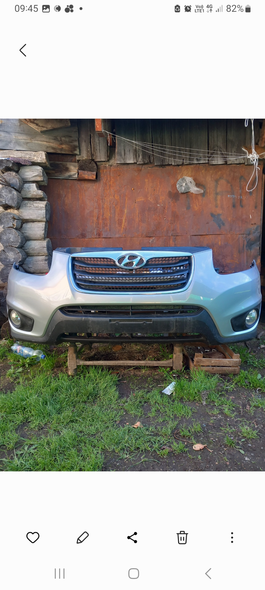 Передний бампер рестайлиг Санта фе 2 дизель 2.2 дорест. — Hyundai Santa ...
