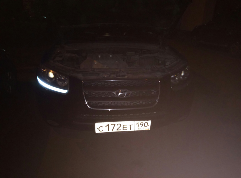 Возвращаем передние габаритные огни — Hyundai Santa Fe (2G), 2,7 л ...