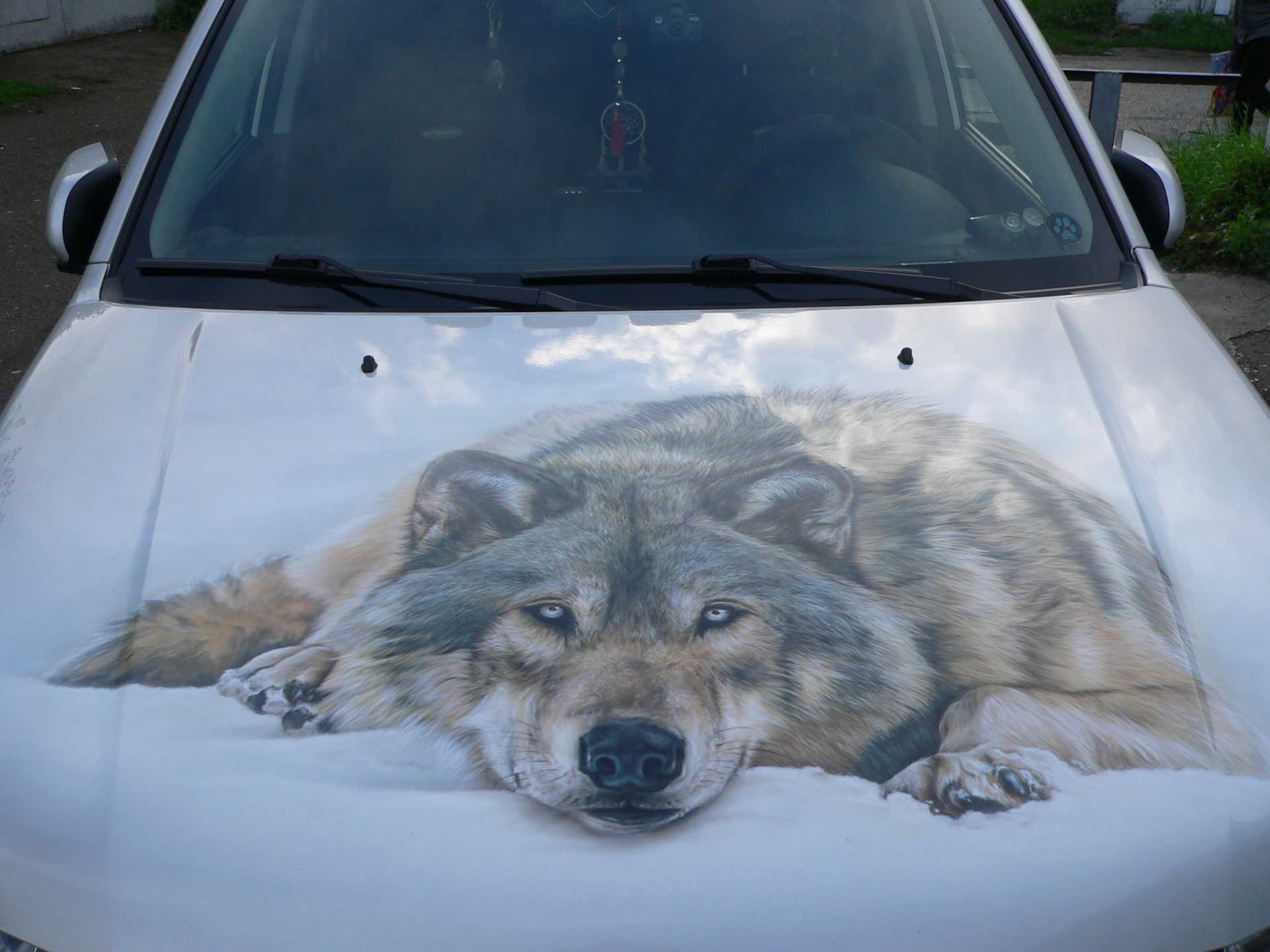 Волков авто. Наклейки на капот автомобиля. Волк на капоте. Машина волк. Аэрография волк.