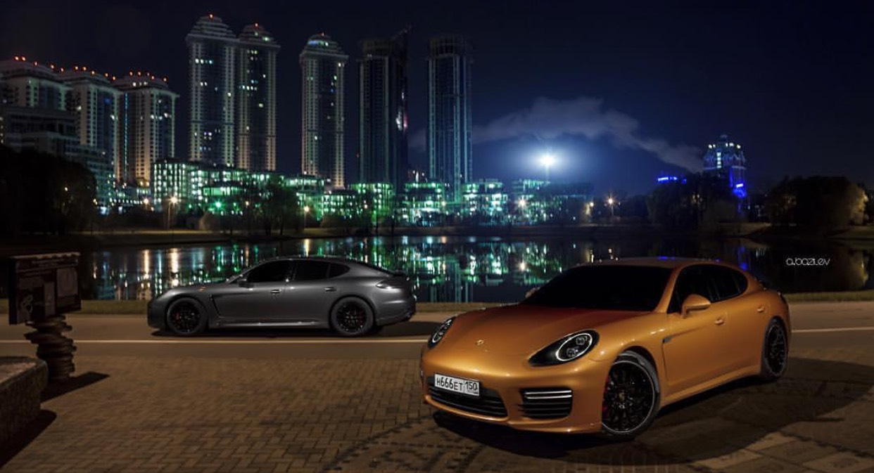 Porsche Cayman ночной город