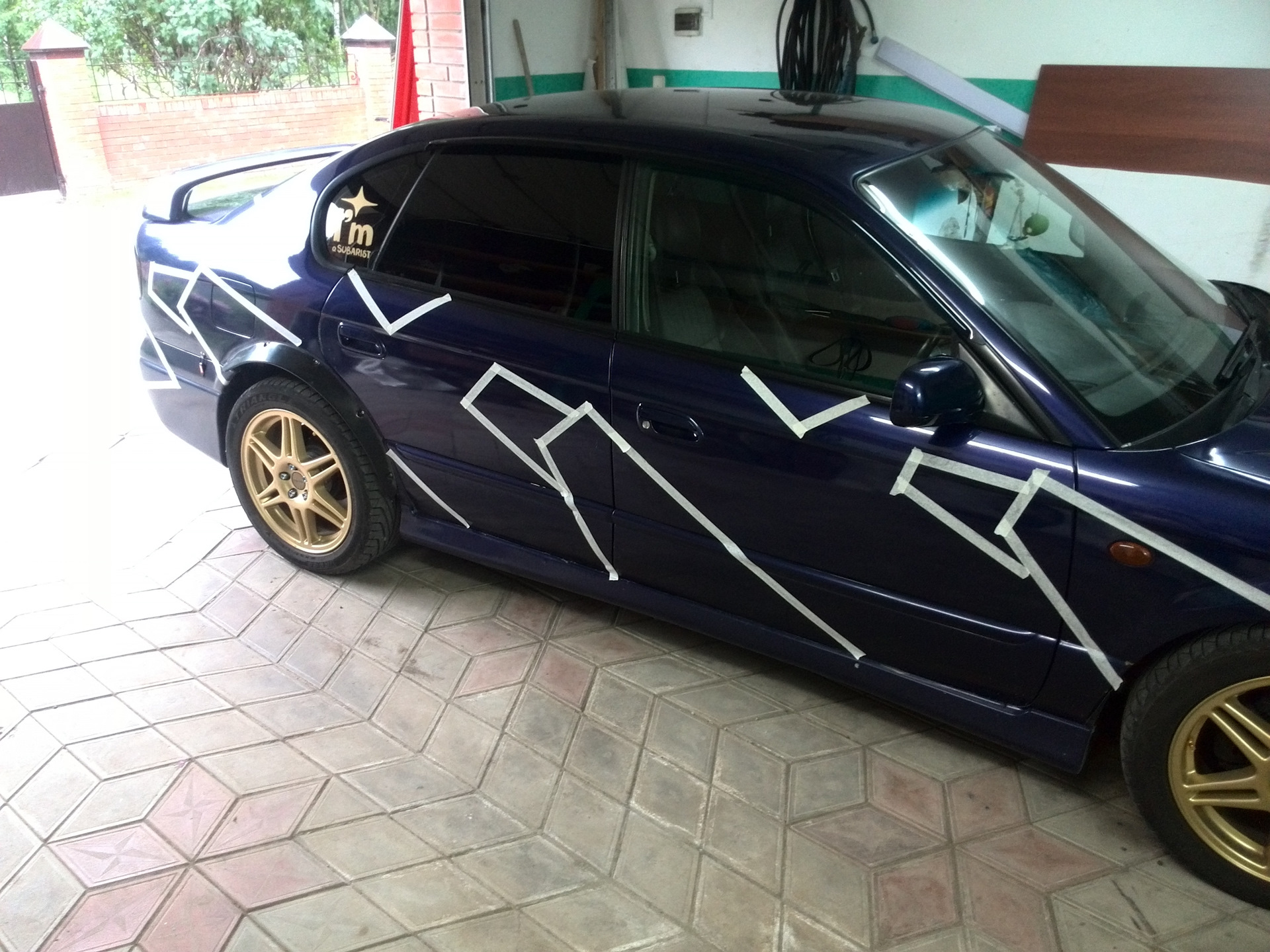 Геометрический камуфляж. Начало положено. — Subaru B4 (BE), 2 л, 1999 ...