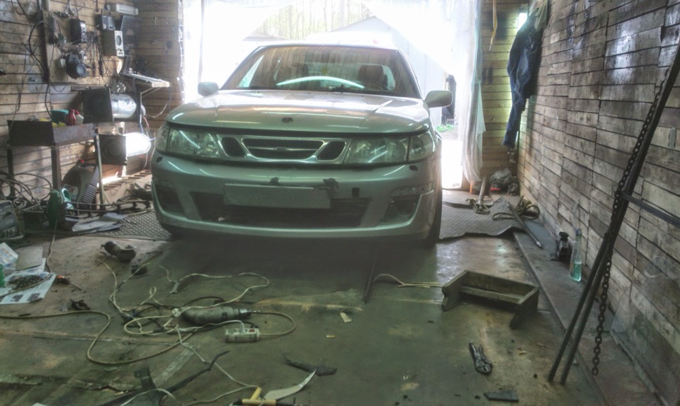 передний бампер из головы — Saab 9-5, 3 л, 2000 года | тюнинг | DRIVE2