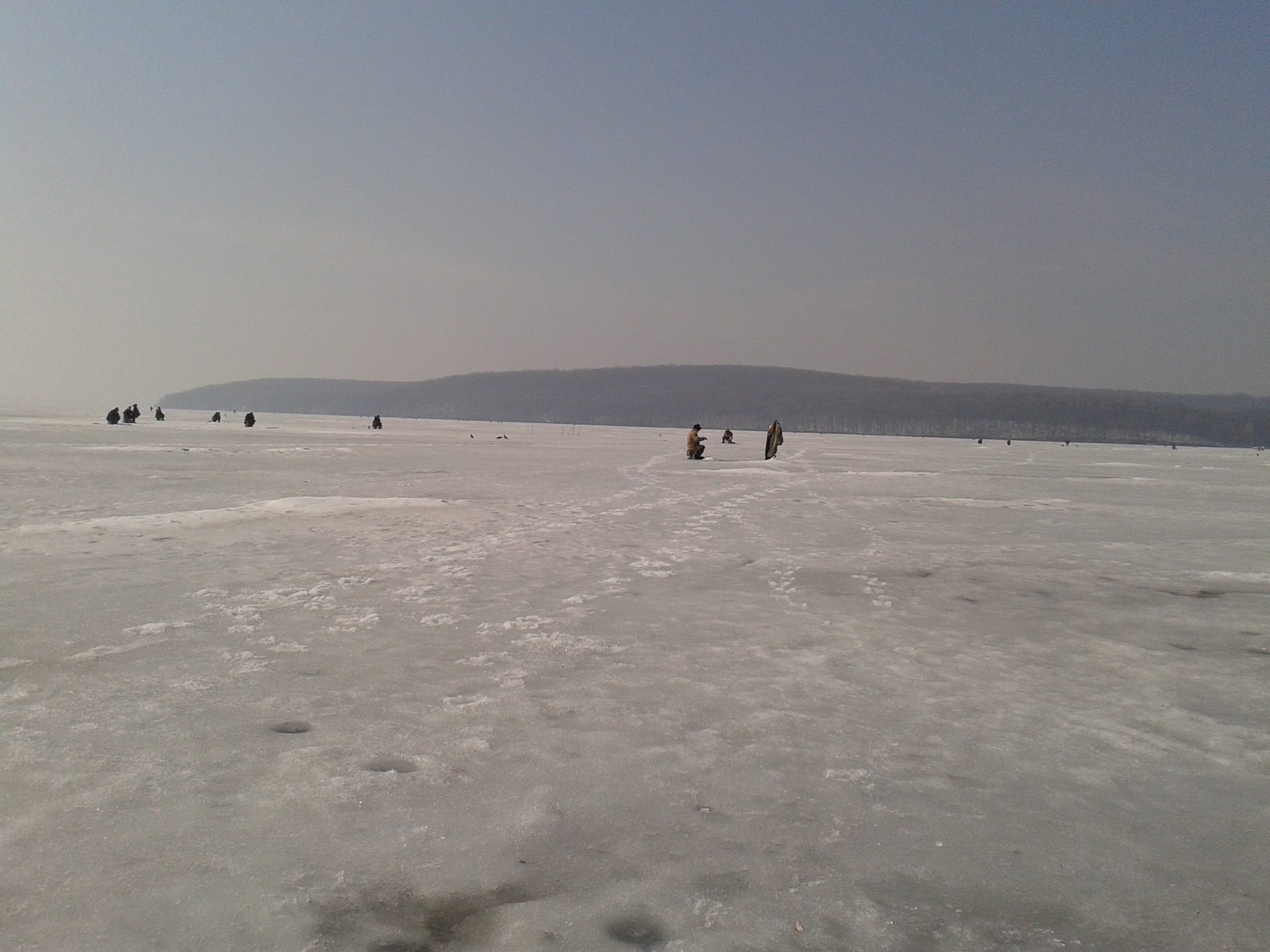 Водохранилище зимой