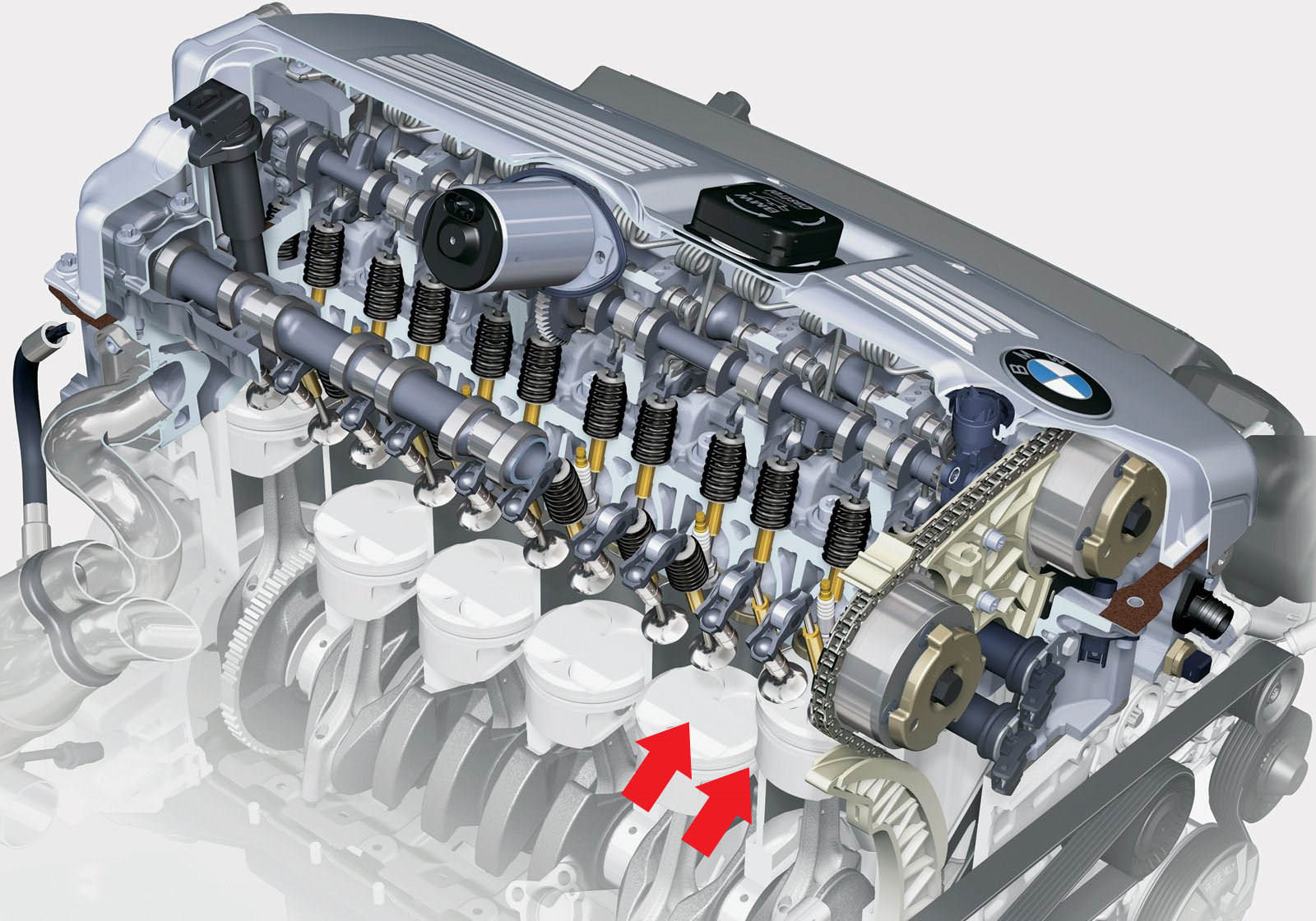 В цехе 6 моторов для каждого мотора. BMW n52 Valvetronic. Мотор н52 БМВ. Рядный 6 цилиндровый двигатель BMW. N52 двигатель BMW.