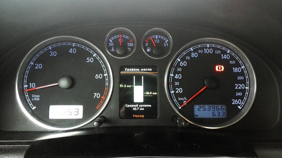 уровень масла — Volkswagen Passat B5