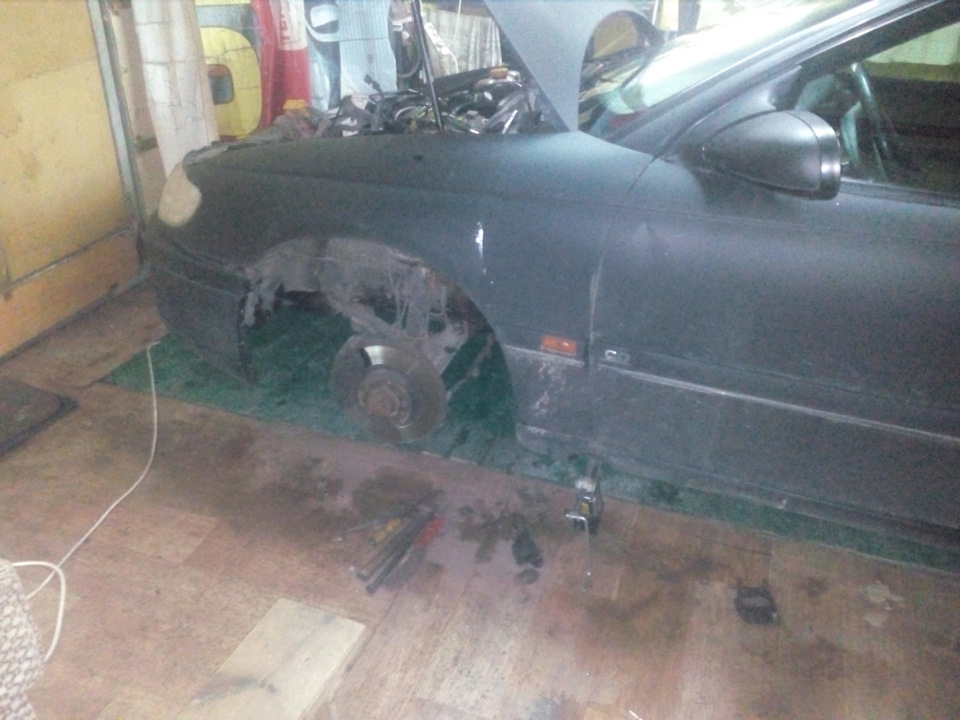 Лонжерон, он же левый. — Opel Omega B, 2 л., 1999 года | своими руками ...